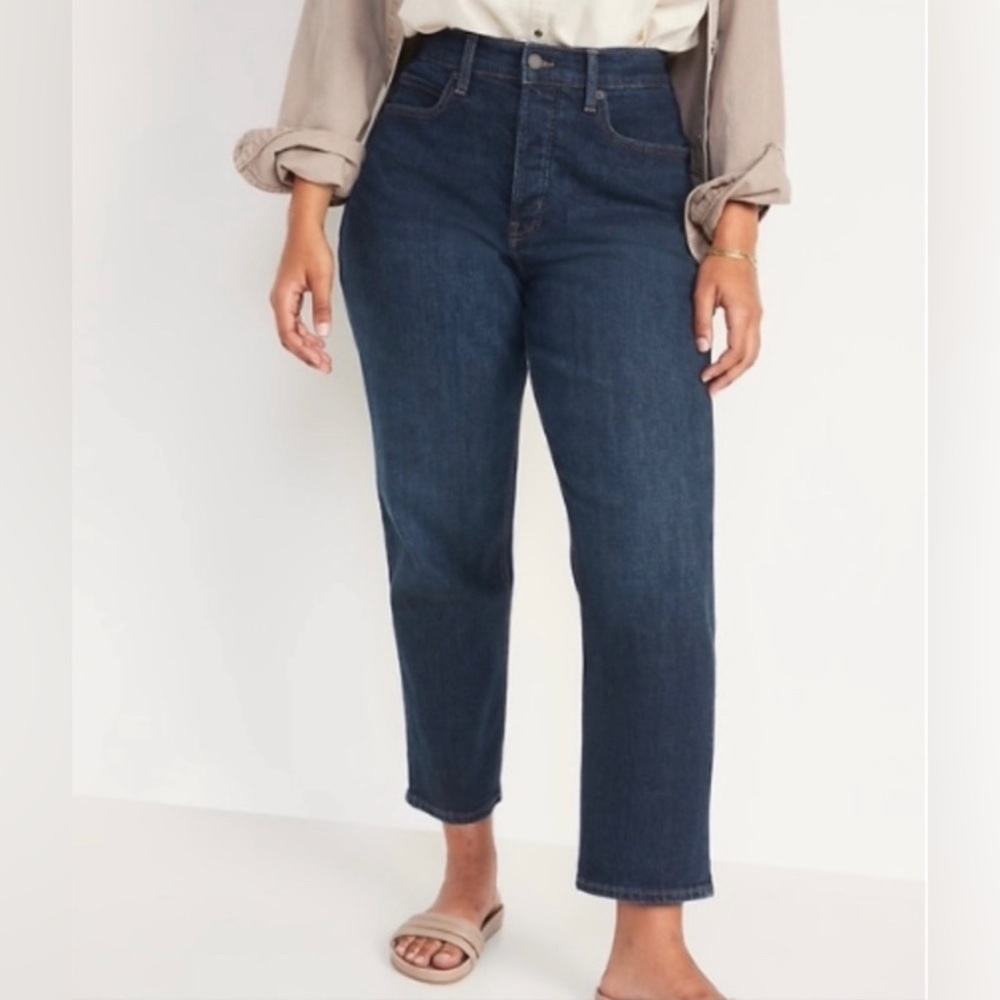 Old Navy Extra High-Rise Curvy Sky-Hi Straight Secret Slim Pockets Jeans 16T NWT